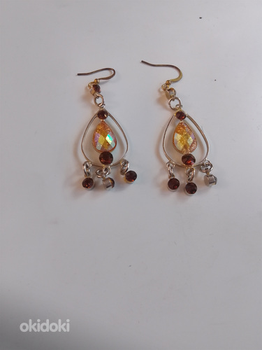 Kristalli lasi helmi korvakorut vintage