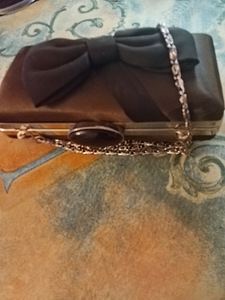 Satiini ilta laukku tiikerin silmä jalokivi solki (1 valokuva sivusta 5)