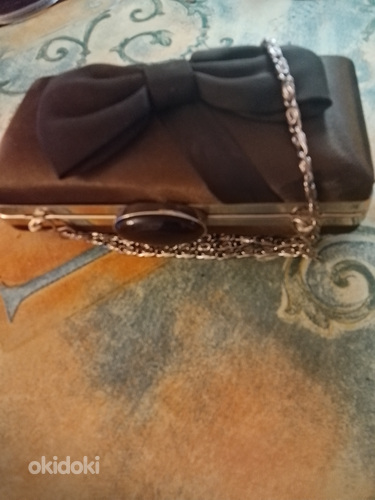 Satiini ilta laukku tiikerin silmä jalokivi solki