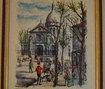 ÖJYVÄRI MAALAUS PARIISIN KAUPUNKI KEVÄT