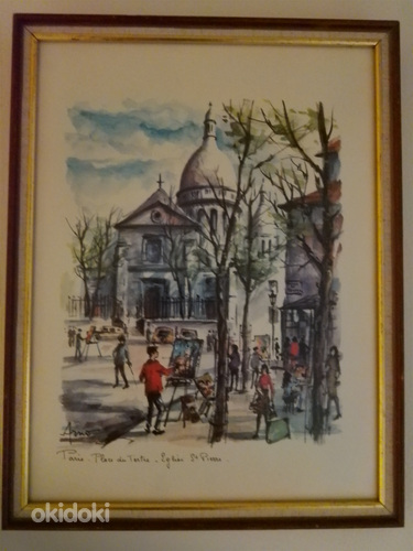 ÖJYVÄRI MAALAUS PARIISIN KAUPUNKI KEVÄT