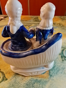 Prinsessa ja prinssi sohvalla antiikki patsas (3 valokuva sivusta 4)