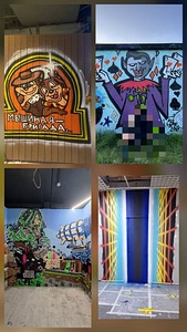 Graffiti kunstnik seinamaalingute kujundamine (8 foto / 10)