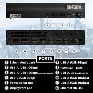 Lenovo ThinkCentre M70q Gen 5 Tiny i5-14500T / 16GB / 512GB (4 foto / 5)