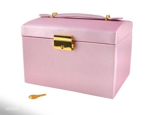 Чемоданчик для ювелирных украшений P6400 розовый цвет (фото #6)