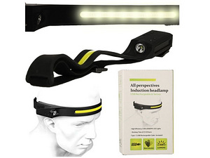 Galvas lukturis LED USB uzlādējams ar kustības sensoru (4841