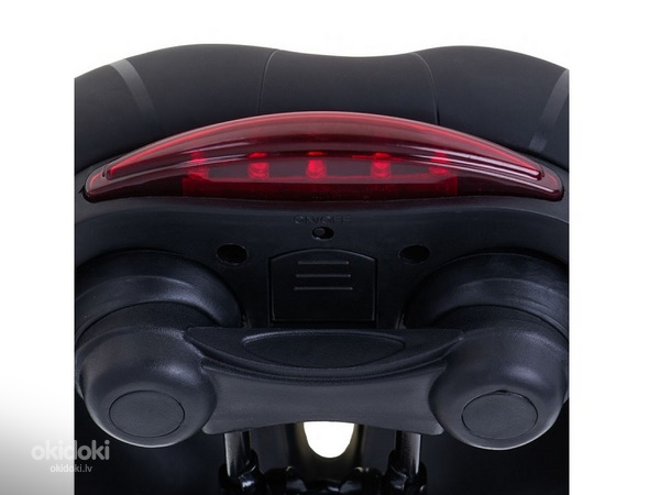 Sporta velosipēda sēdeklis melns ar lukturi (5059) (foto #6)