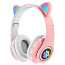 Bezvadu austiņas Bluetooth Kaķis rozā (PZS7C) (foto #1)