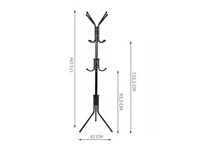 Drēbju pakaramais 170 cm melns (P23815) (5 foto no 7)