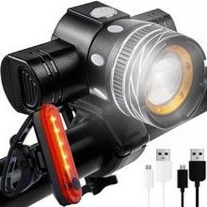 Velosipēda priekšējais un aizmugur. lukturis T6 USB P23681 (3 foto no 10)