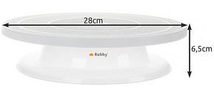 Вращающаяся тарелка + 3 лопатки для украшения тортов (P18908) (4 фото из 5)