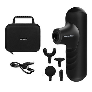 Mini masāžas pistole 4 uzgaļi melna (P27311) (1 foto no 10)