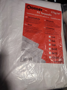 Koormakate 4x3m 175g/m² valge (2 foto / 4)