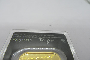 999,9 prooviga UBS kuldplaat 100-grammi (4 foto / 6)