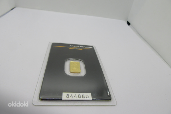 999,9 kuldplaat Argor-Heraeus 1 gramm