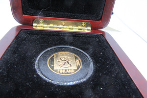 Kuldmünt Soome Viimane mark 2001.a. (2 foto / 5)