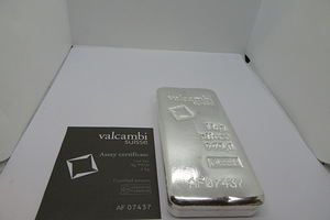 Hõbe 1000gr Valcambi hõbekang 999,9 prooviga (1 foto / 5)