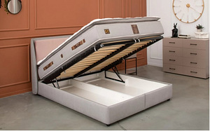 Premium 160×200 Bed with Storage – Anti-Scratch Fabric (4 foto / 8)