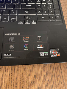 ASUS TUF A15 (2022) – Ryzen 9 / RTX 2060 / 16GB / 1TB /144Hz (2 foto / 9)