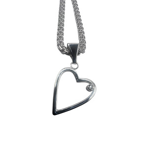 Handmade Heart shape pendant with Bismarck chain 925 Silver (9 foto / 10)