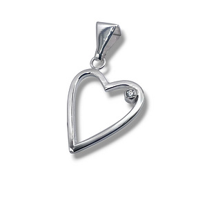Handmade Heart shape pendant 925 Sterling Silver (1 foto / 6)