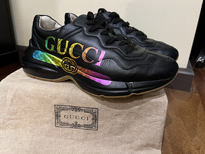 Gucci black leather RYHTON RAINBOW meeste sneakers,43 (1 foto / 7)