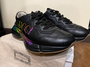 Gucci black leather RYHTON RAINBOW meeste sneakers,43 (3 foto / 7)