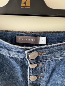 MINT VELVET Indigo Denim Pencil Skirt, teksaseelik UK18, XL (5 foto / 10)