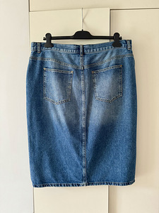 MINT VELVET Indigo Denim Pencil Skirt, teksaseelik UK18, XL (7 foto / 10)