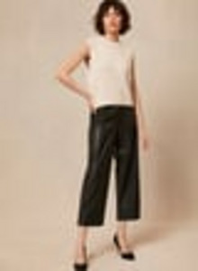 Mint Velvet Faux Leather Crop Wide Trousers naiste püksid (2 foto / 9)
