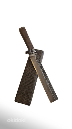 Hand-Forged Brutalist Survival Knife- 80CrV2 Steel- Rustic g