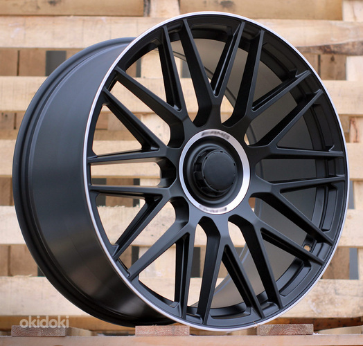 R21x10  5X112  ET  40  66.6  Y0207  Black Half Matt+Polished Lip (BLHMPL)  For MER  (P+M)  (Rear+Front)