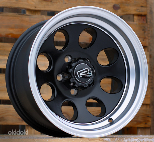 R15x8  5X114.3  ET  M20  83.1  XF171  Black Half Matt+Polished Lip (BLHMPL)  For 4X4  (R+K4)