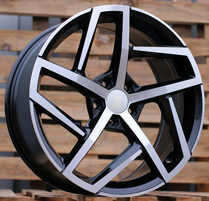 R19x8  5X112  ET  45  57.1  XE442  (BK5717)  Black Polished (MB)  For VW  (K4)  ((AKC 85 Eur)) (1 foto / 1)
