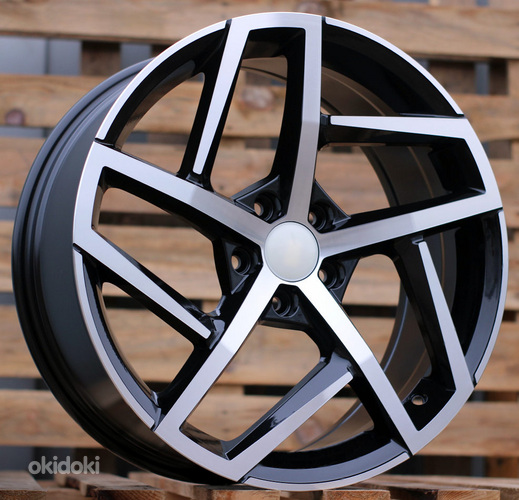R19x8  5X112  ET  45  57.1  XE442  (BK5717)  Black Polished (MB)  For VW  (K4)  ((AKC 85 Eur))
