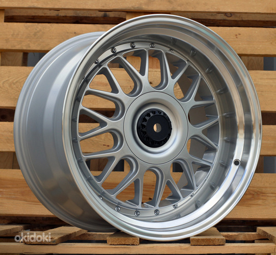 R18x9.5  5X120  ET  30  74.1  XE244  Silver+Polished Lip (SP)  For BMW  (P2)  (BBS Style Front+Rear)
