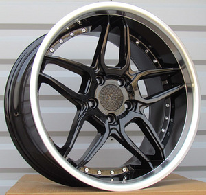 R18x10  5X120  ET  15  74.1  SSA01  (HX030)  Black+Polished Lip (BLPL)  For HAXER  (Z2)  (Rear+Front) (1 foto / 1)