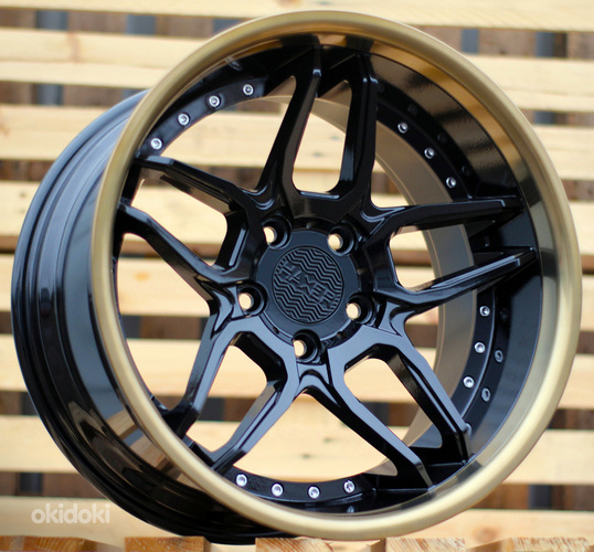 R18x10  5X120  ET  15  74.1  SSA01  (HX030)  Black+Bronze Lip (BLYL)  For HAXER  (P)  (Rear+Front)