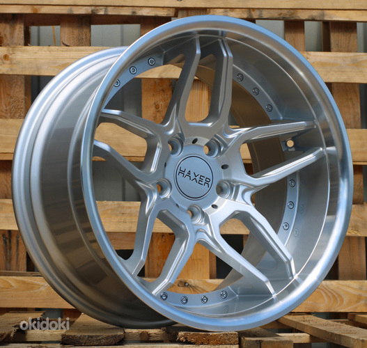 R19x10  5X120  ET  40  72.6  SSA01  (HX030)  Silver+Polished Lip (SP)  For HAXER  (Z2)  (Rear+Front)