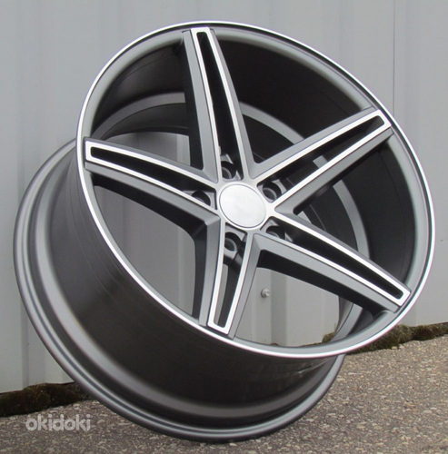 R18x9  5X120  ET  35  72.6  QC521  Grey Polished Half Matt (MGHM)  For RACIN  (K4)  ((Rear+Front) Style Vossen (AKC 75 Eur))