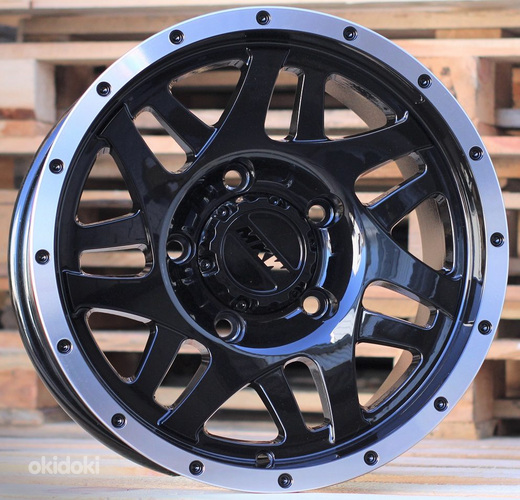 R15x8  6X139.7  ET  0  110.1  Q1509  Black+Polished Lip (BLPL)  For 4X4  (P)
