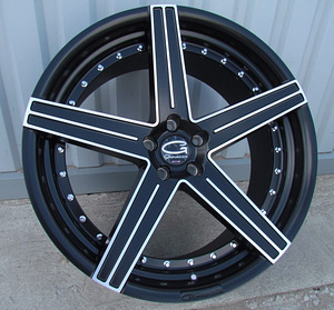 R22x9  5X120  ET  30  74.1  LU960  (960229012M)  Black Polished (MB)  For BMW  (K3)  ((Rear+Front) Giovanna (AKC 140 Eur)) (1 foto / 1)