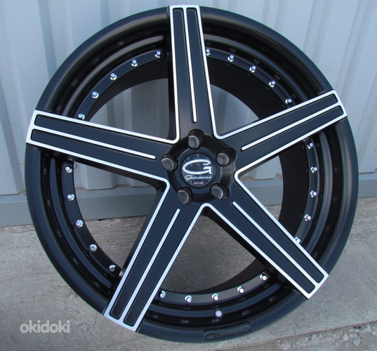 R22x9  5X120  ET  30  74.1  LU960  (960229012M)  Black Polished (MB)  For BMW  (K3)  ((Rear+Front) Giovanna (AKC 140 Eur))