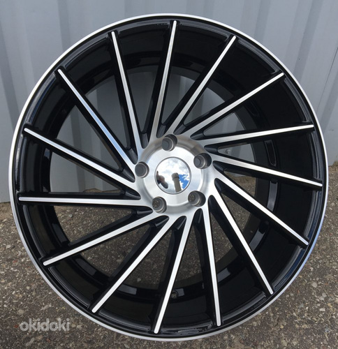 R20x8.5  5X120  ET  33  72.6  LU589  (M7R)  Black Polished (MB)  For RACIN  (K7)  ((AKC 100 Eur)  Vossen Style (Right Front))