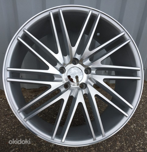 R20x9.5  5X120  ET  38  72.6  LU579  (M+6R)  Machined Silver (MS)  For RACIN  ((AKC 70 Eur)  Vossen Style (Right))