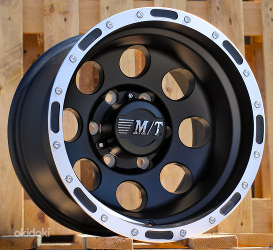 R15x8  6X139.7  ET  M30  108.1  LU087  Black Matt+Polished Lip (BMPL)  For 4X4  (P1)