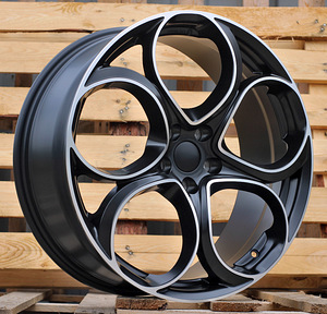 R18x8  5X110  ET  34  65.1  L2387  Black Polished Half Matt (MBHM)  For ALFA  (P1) (1 foto / 1)