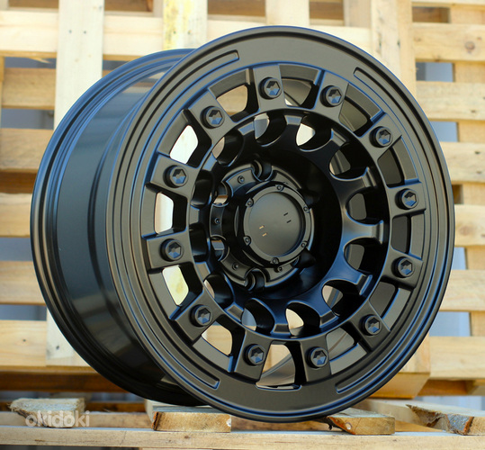 R17x9  6X139.7  ET  0  110.1  JT258  Black Matt (BM)  For 4X4  (K3)  (MB+Matt Rivets)