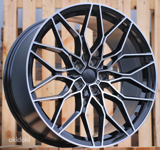 R20x9.5  5X112  ET  38  66.6  IN292  Black Polished (MB)  For BMW  (K7)  (Rear+Front)