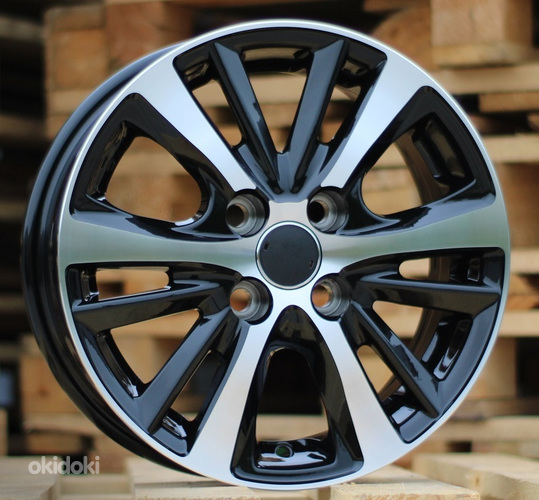 R14x5.5  4X100  ET  40  54.1  I6072  Black Polished (MB)  For TOYOT  (K7)